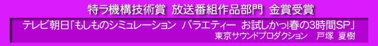 特ラ機構技術賞　放送番組作品部門　金賞